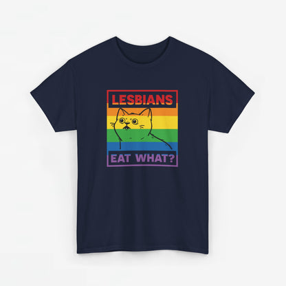 Gay Pride T-shirt - Lesbians Eat What? - Oversized #5