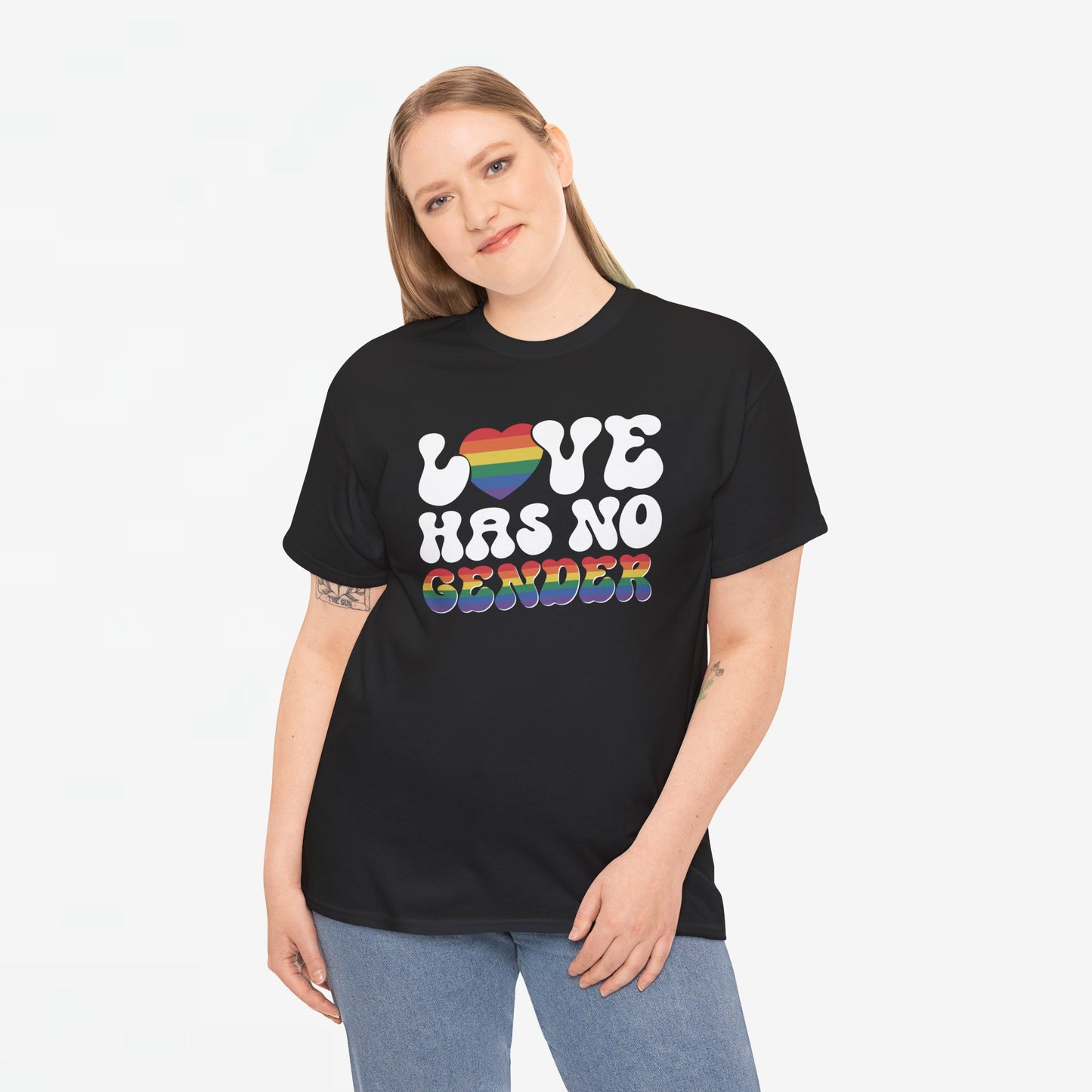 Gay Pride T-shirt - Love Has No Gender - Oversized #20