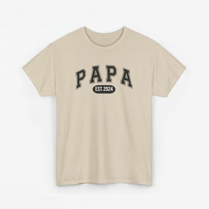 Gepersonaliseerde Vaderdag Papa Cadeau - T-shirt - Papa - EST [Jaar]