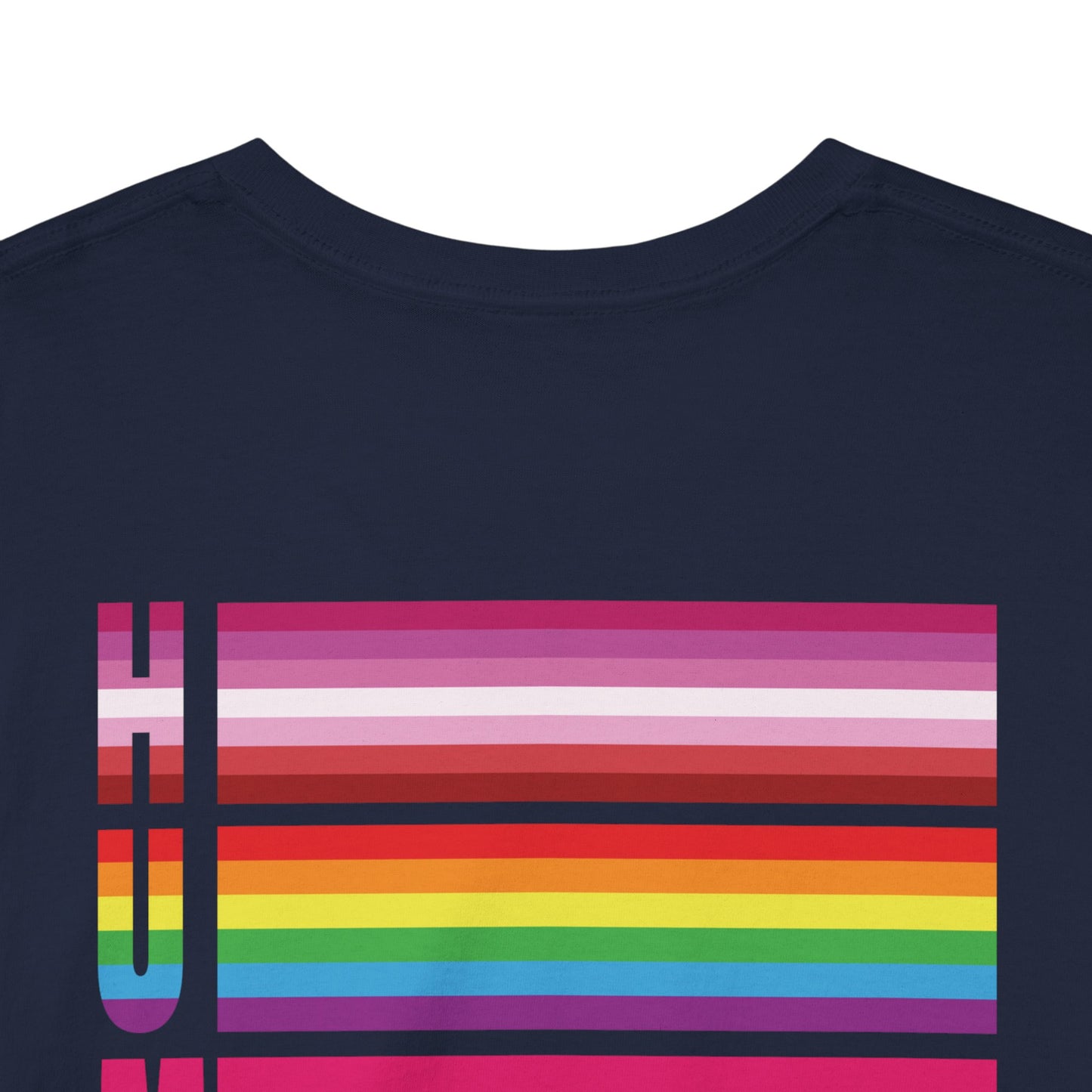 Gay Pride T-shirt - LGBTQ+ Vlag Human - Back Print - Oversized #12