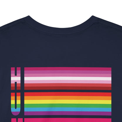 Gay Pride T-shirt - LGBTQ+ Vlag Human - Back Print - Oversized #12