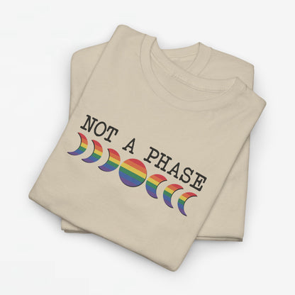 Gay Pride T-shirt - Not a phase (zwarte tekst) - Oversized #3