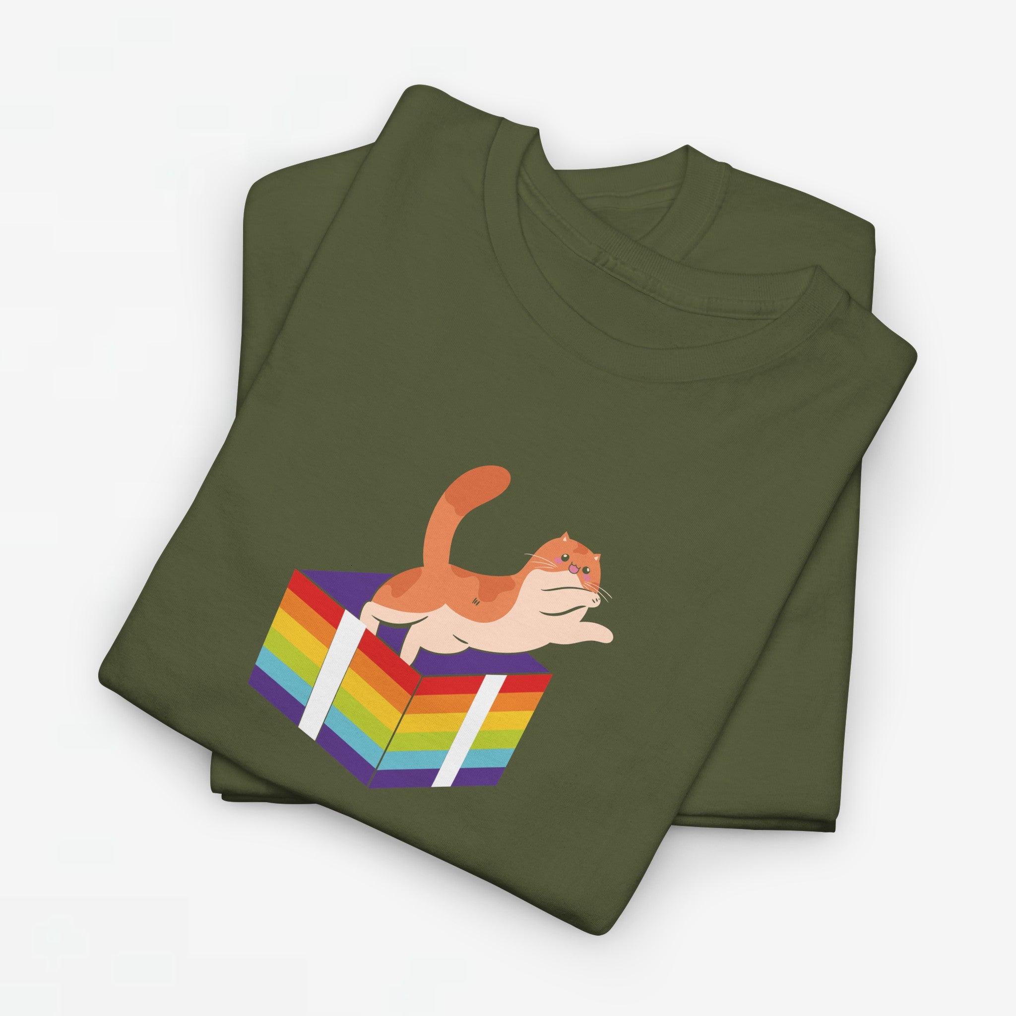 Gay Pride T-shirt - Kat Regenboog - Oversized #57