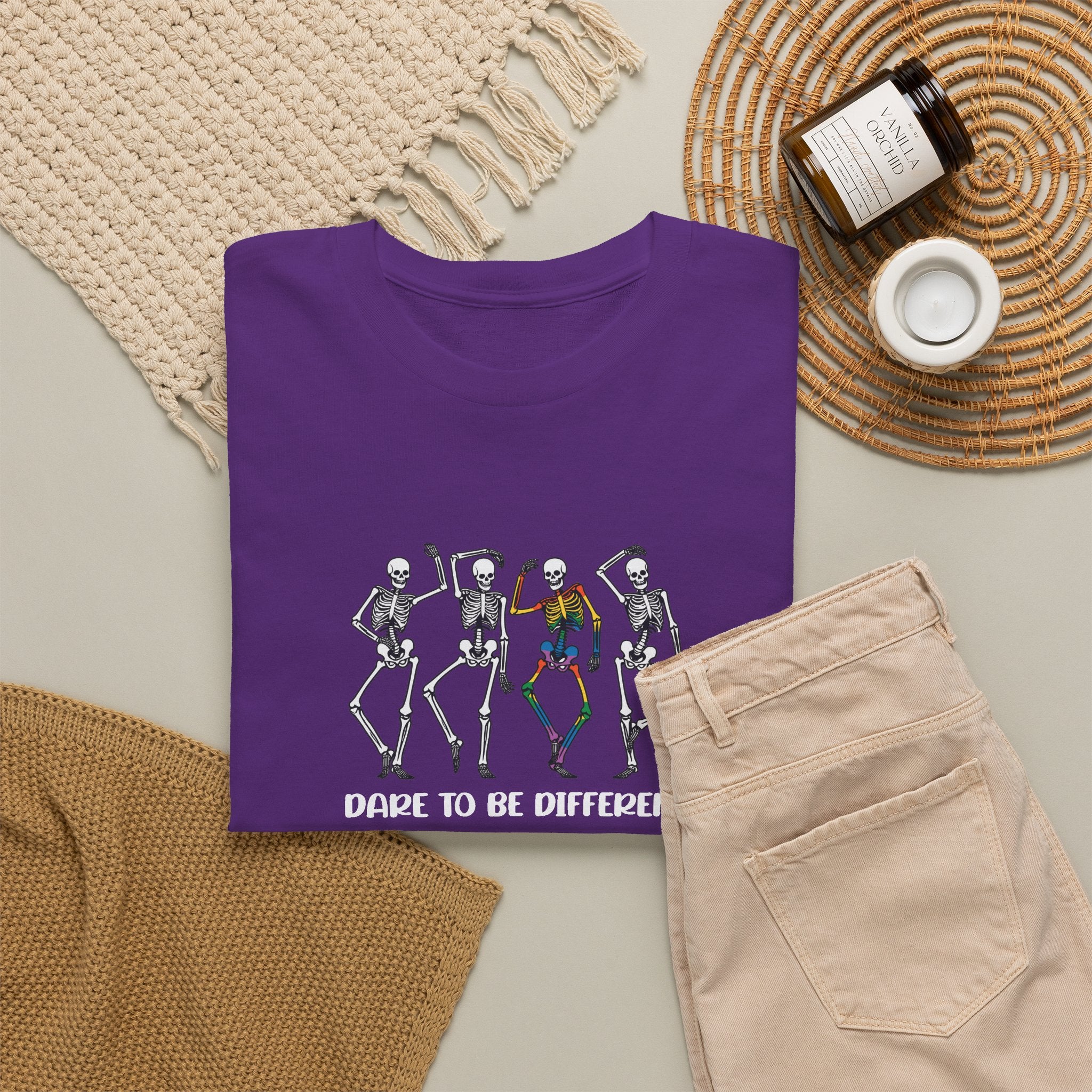 Gay Pride T-shirt - Skelet Dare to be different | SkrrtShirt
