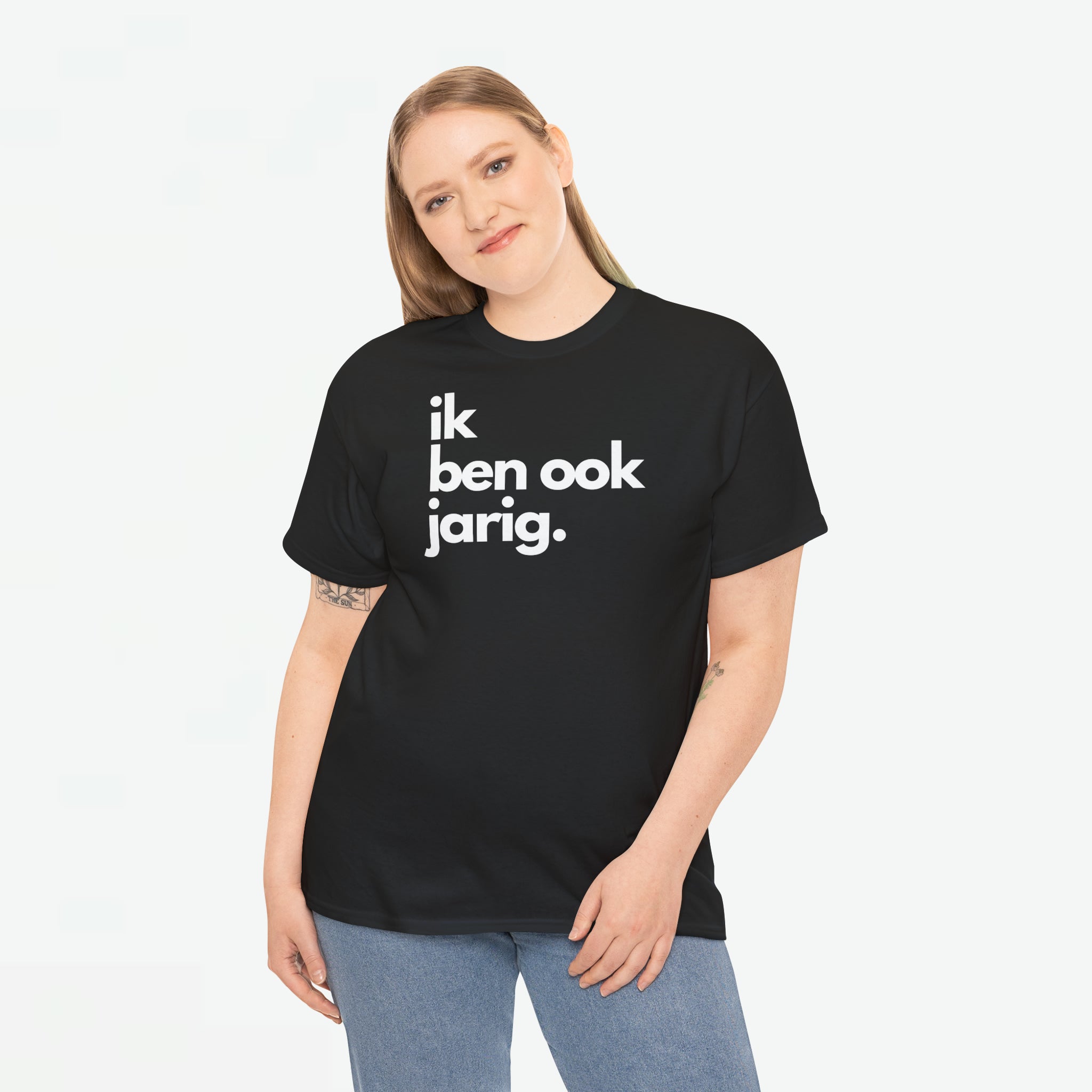 Ik ben ook jarig | Front Print | Koningsdag T-shirt | Oversized