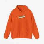 Oranje oversized hoodie met kangaroozak en voorprint van tompouce-schuimlaagje