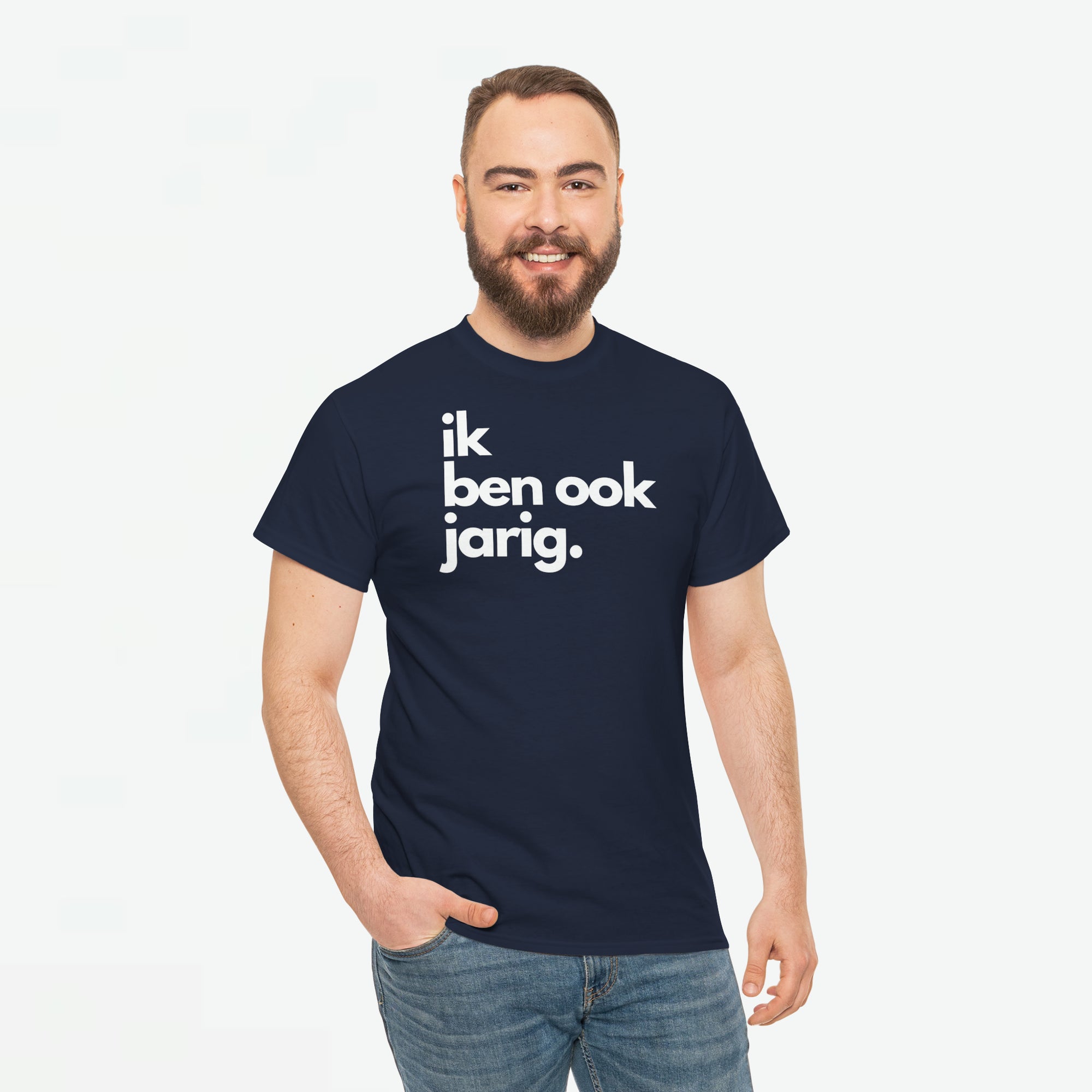 Ik ben ook jarig | Front Print | Koningsdag T-shirt | Oversized