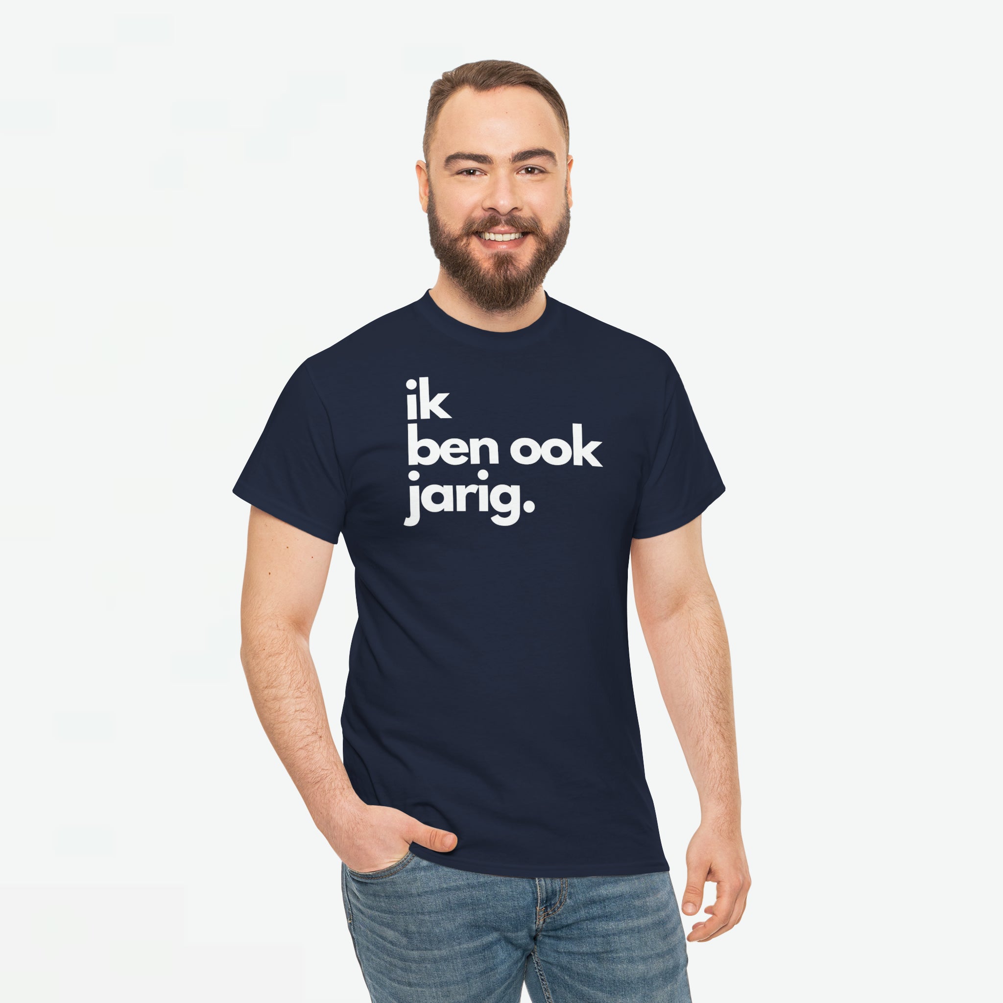 Ik ben ook jarig | Front Print | Koningsdag T-shirt | Oversized