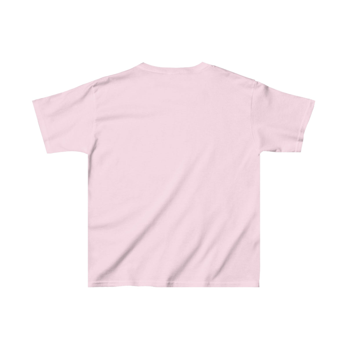 Roze kinder T-shirt, effen zonder zichtbare voorprint (achterkant)