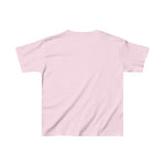 Roze kinder T-shirt, effen zonder zichtbare voorprint (achterkant)