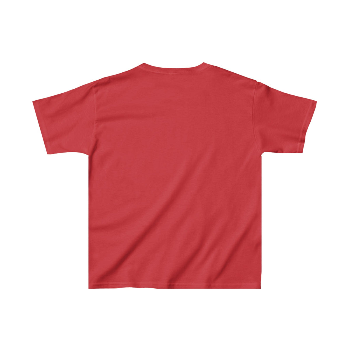 Rood kinder T-shirt, effen zonder zichtbare print (achterkant)
