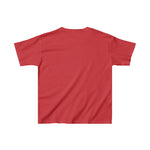 Rood kinder T-shirt, effen zonder zichtbare print (achterkant)