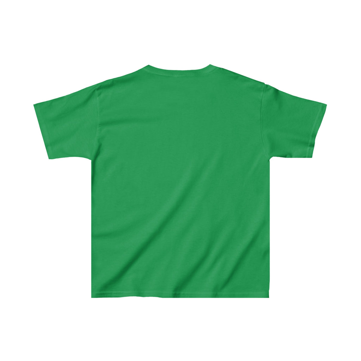 Groen kinder T-shirt, effen zonder zichtbare print (achterkant)