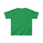 Groen kinder T-shirt, effen zonder zichtbare print (achterkant)