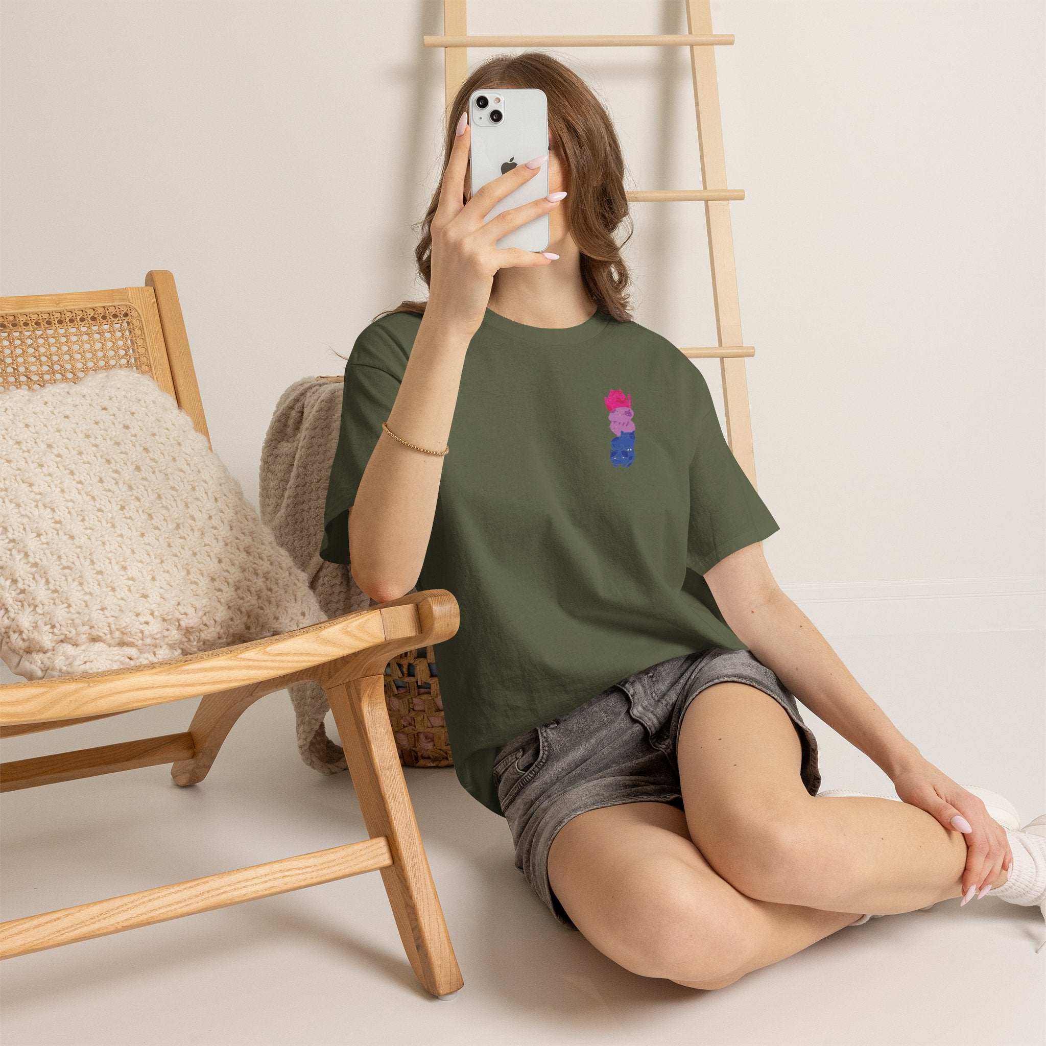 Gay Pride T-shirt - Katten Bi Vlag | SkrrtShirt