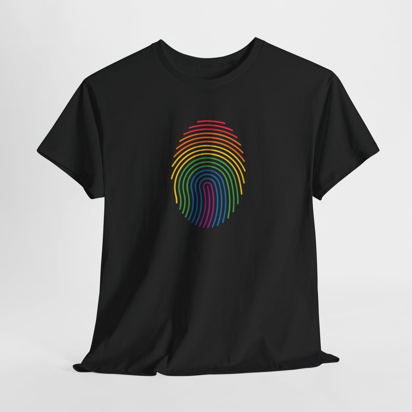 Gay Pride T-shirt - Regenboog Vingerafdruk - Oversized #37