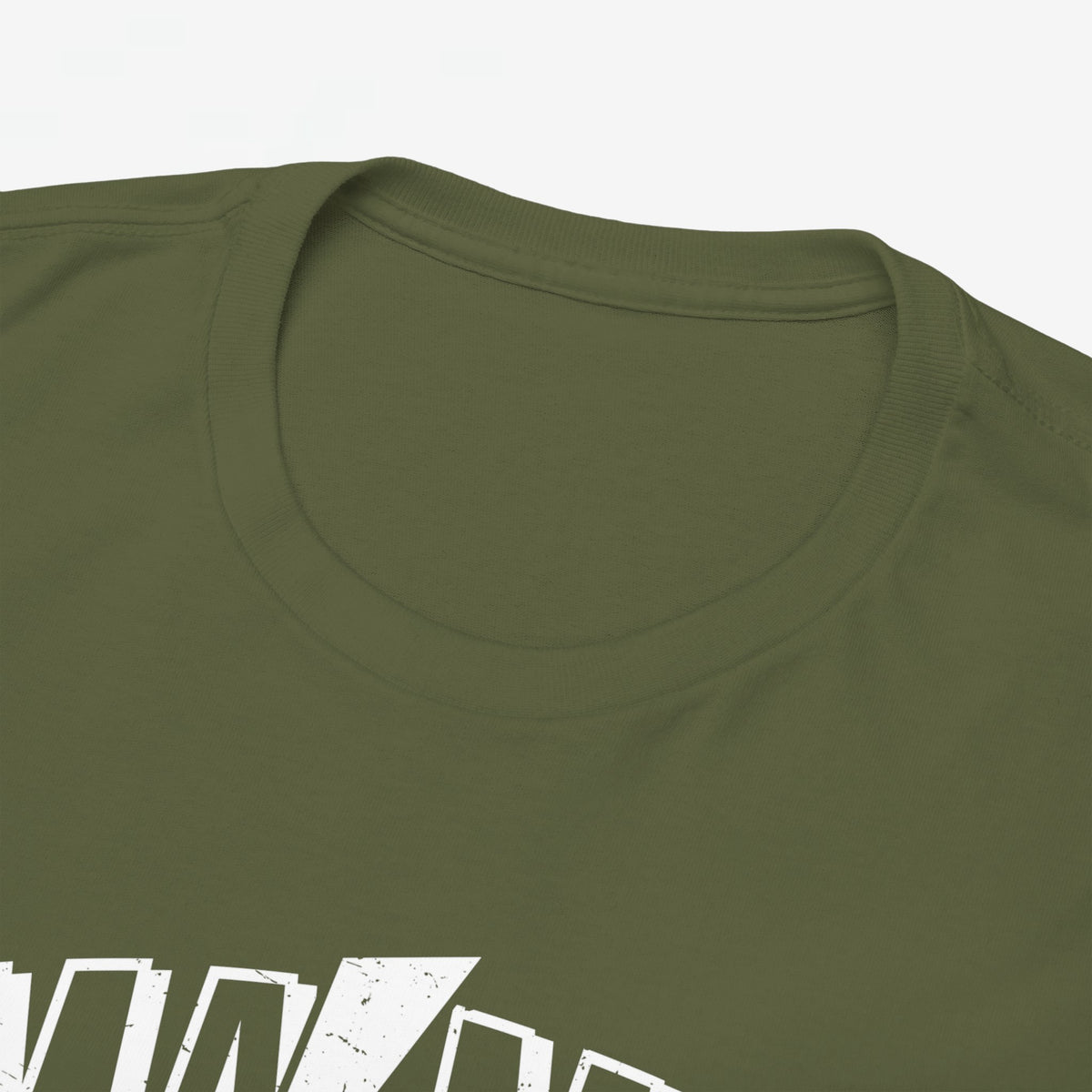 Groene oversized t-shirt kraag met MAMA-opdruk detail