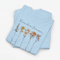 Gepersonaliseerde Moederdag Mama Cadeau - T-shirt - Familienaam met namen en geboortemaand bloemen