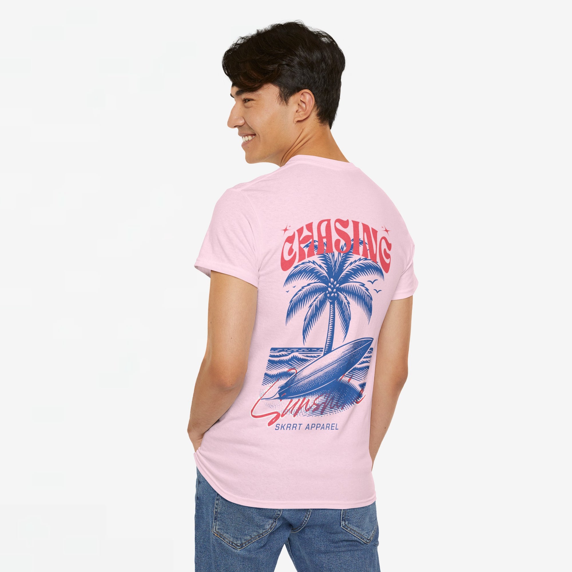 Zomer T-shirt voor Heren - Skrrtshirt Zomervakantie Oversized Tee #6 - Chasing Sunshine