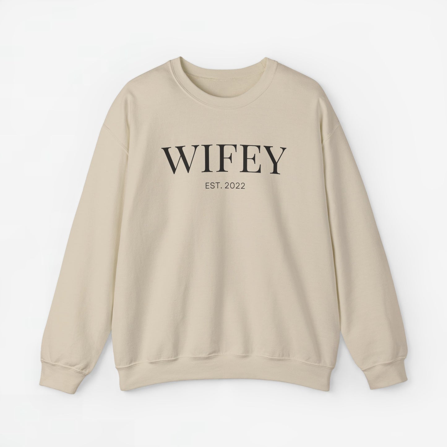 Gepersonaliseerde Bruiloft en trouwdag truien cadeau - Wifey & Hubby Koppel Huwelijksreis truien met EST Jaar #2