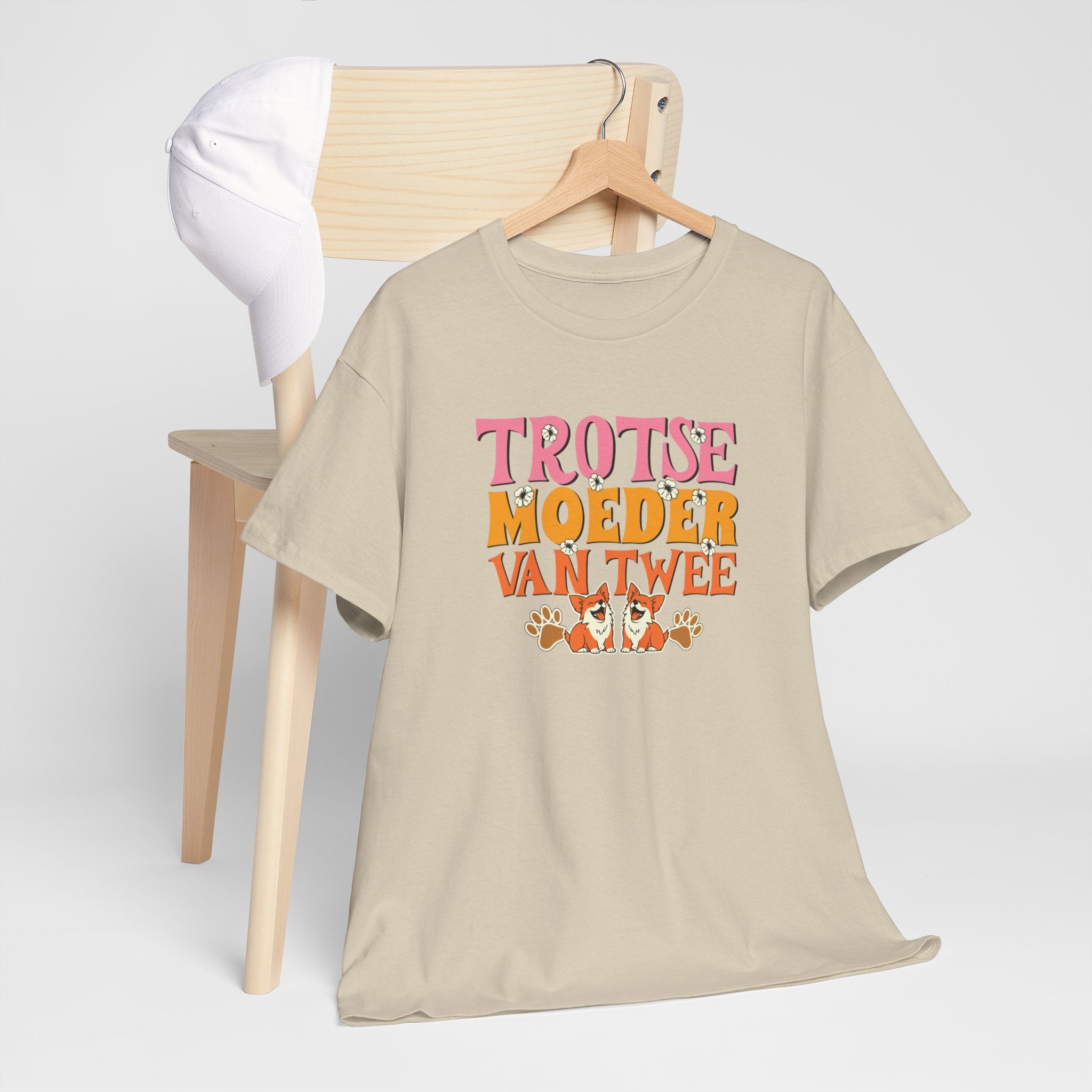 Moederdag Mama Cadeau - T-shirt - Trotse Moeder van Twee - Oversized - #95