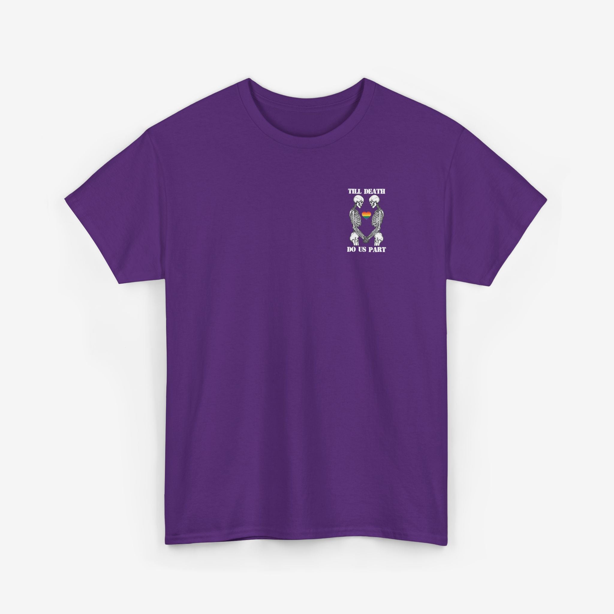 Gay Pride T-shirt - Skelet Echtpaar Till Death Do Us Part | SkrrtShirt