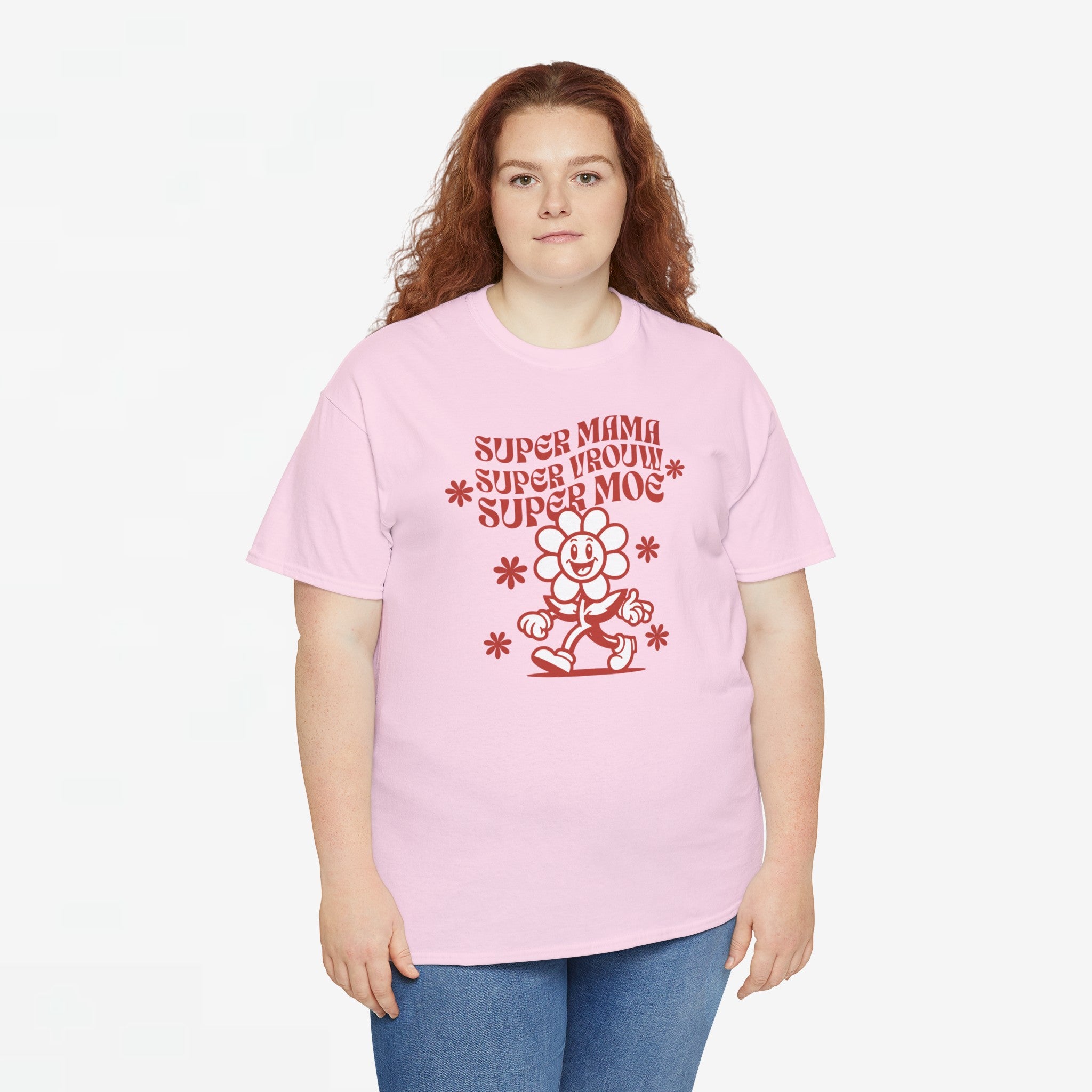 Moederdag Mama Cadeau - T-shirt - Super Mama, Super Vrouw, Super Moe - Oversized - #84