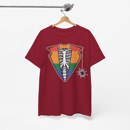 Gay Pride T-shirt - Skelet Regenboog Suit - Oversized #72