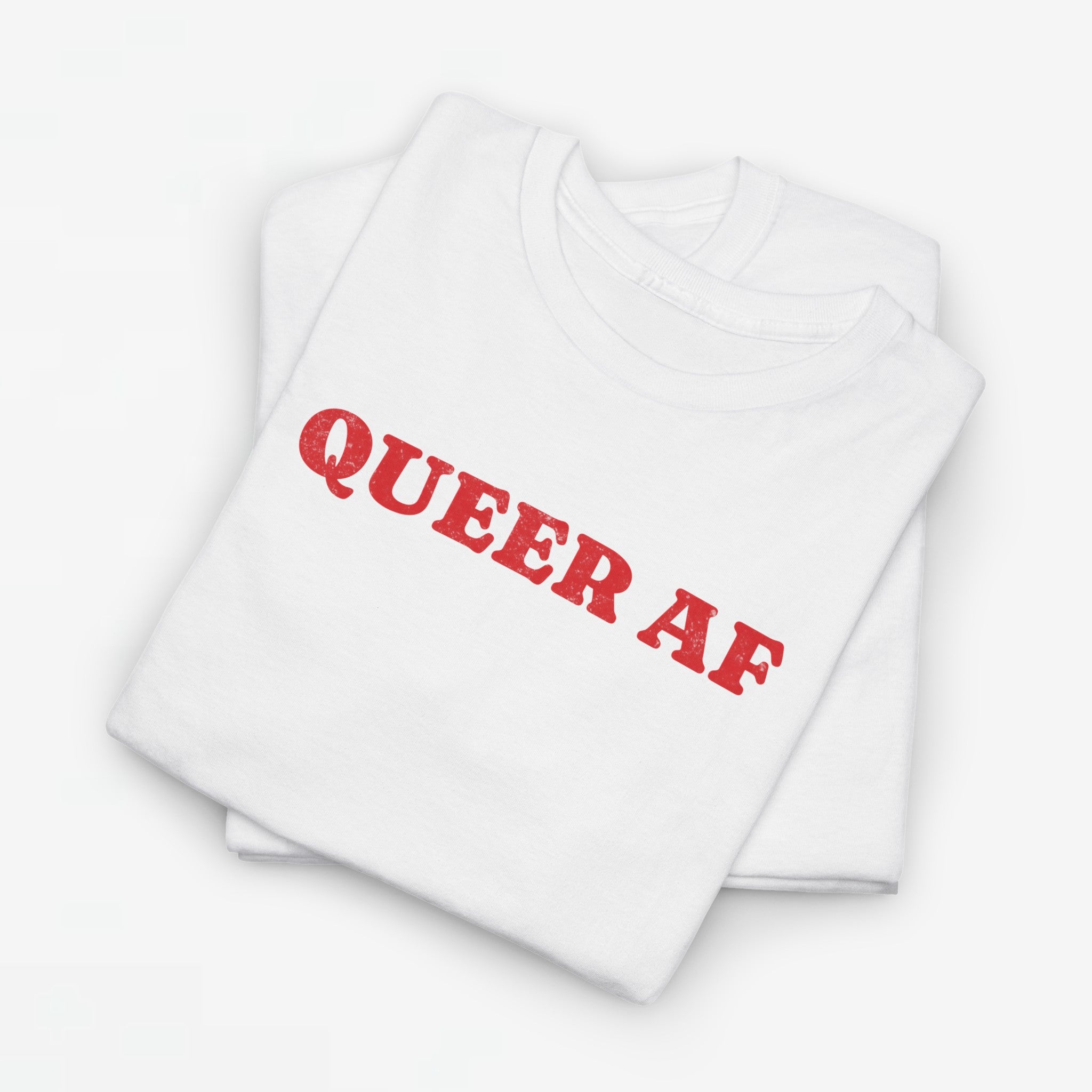Gay Pride T-shirt - Queer AF - Oversized Tee