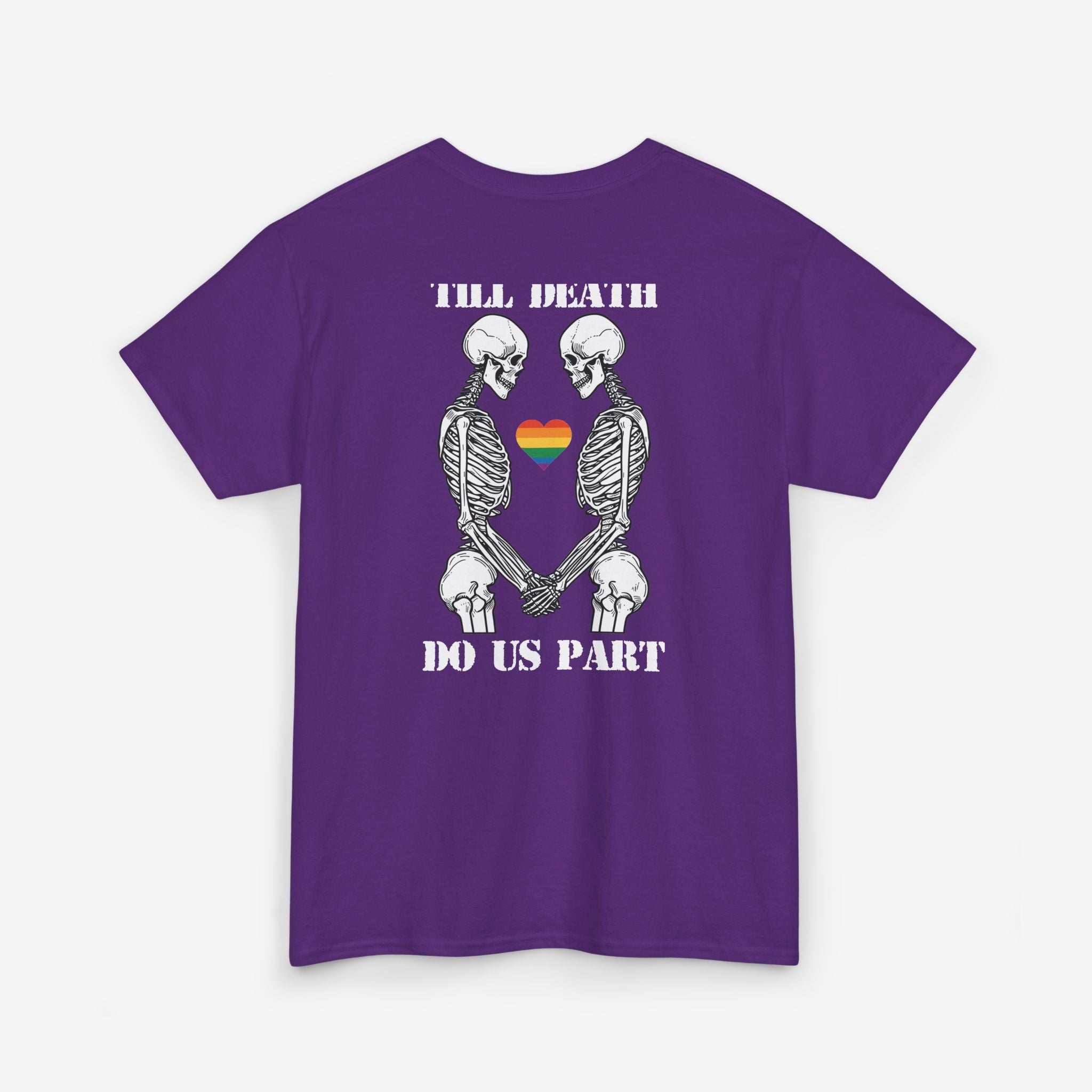 Gay Pride T-shirt - Skelet Echtpaar Till Death Do Us Part | SkrrtShirt