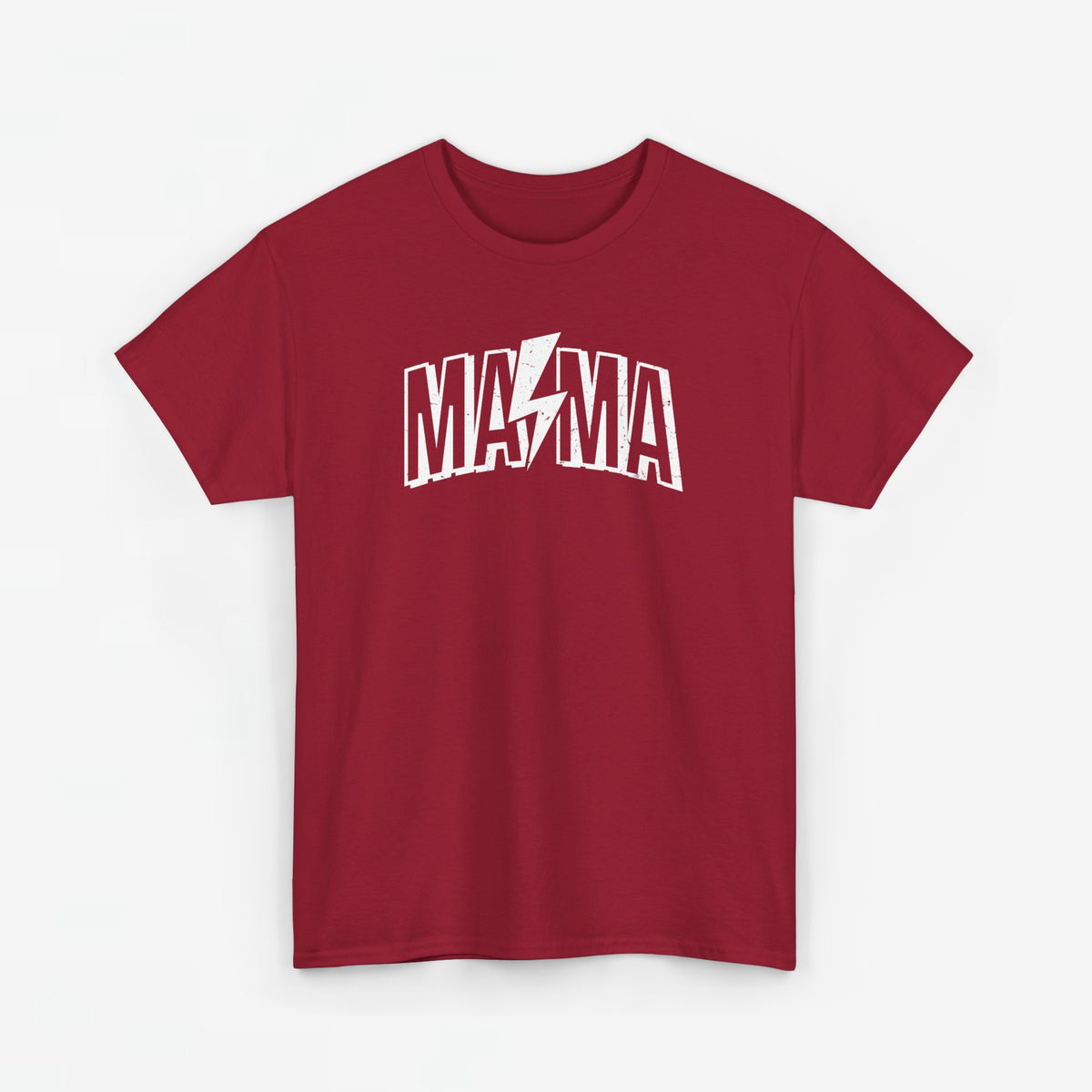 Rode oversized T-shirt met ronde hals en MA*MA tekstprint op de borst