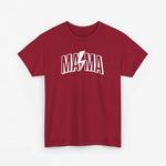 Rode oversized T-shirt met ronde hals en MA*MA tekstprint op de borst