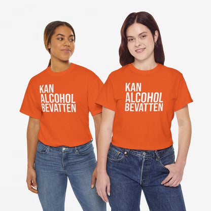 Kan Alcohol Bevatten | Front Print | Koningsdag T-shirt | Oversized