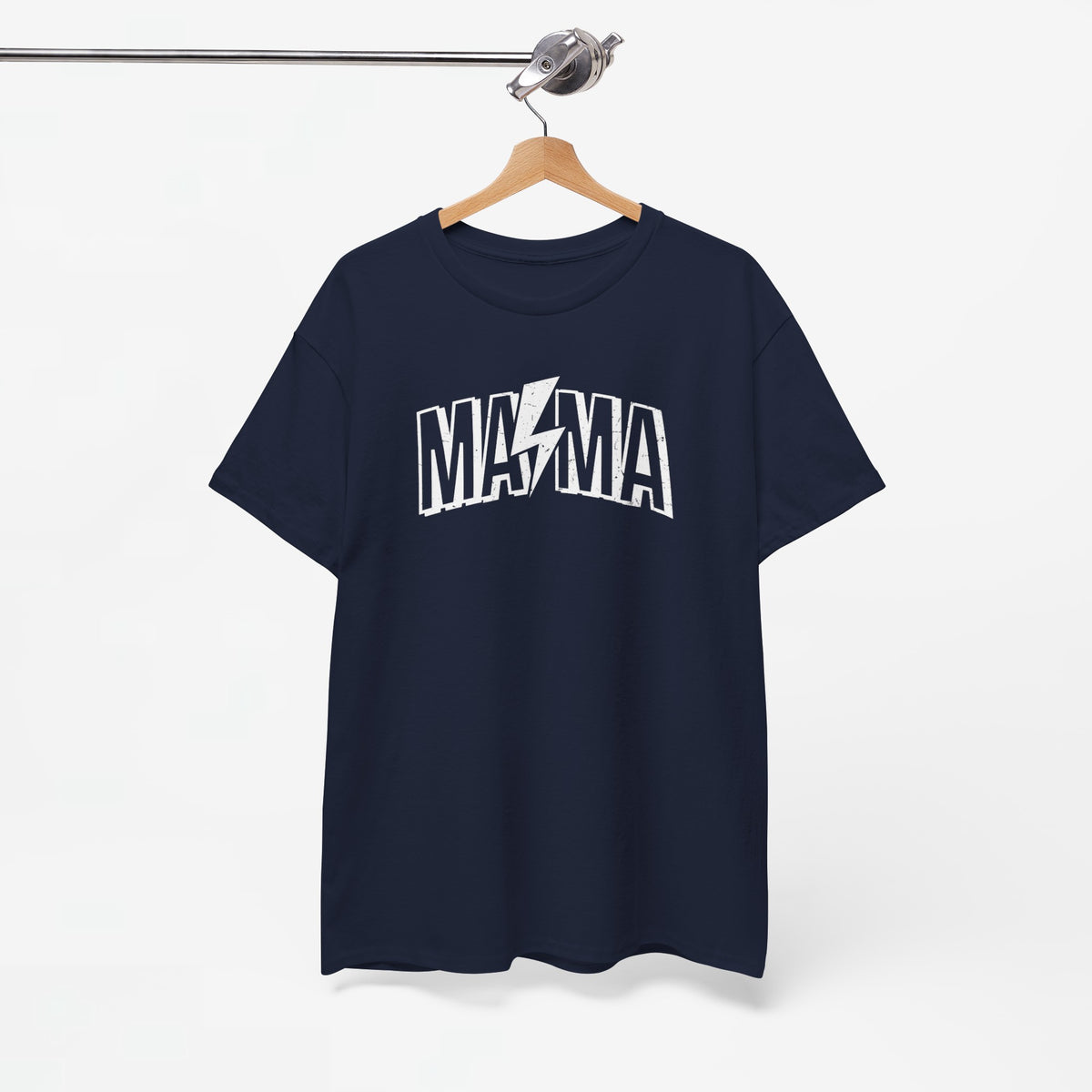 Oversized T-shirt navy aan hangertje met ronde hals en witte “MA/MMA” borstprint