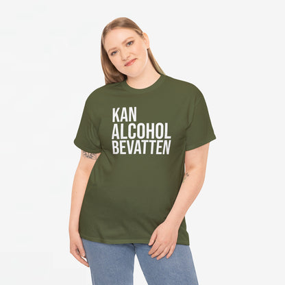 Kan Alcohol Bevatten | Front Print | Koningsdag T-shirt | Oversized