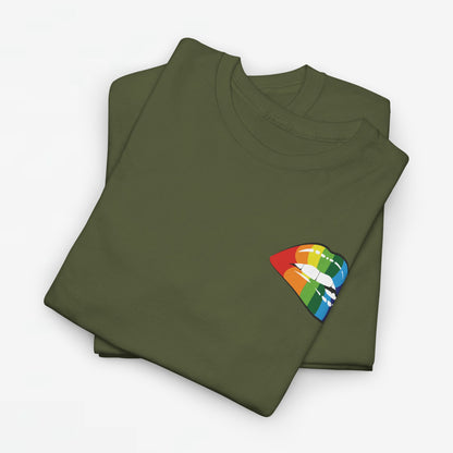 Gay Pride T-shirt - Regenboog Lippen- Back Print - Oversized #35