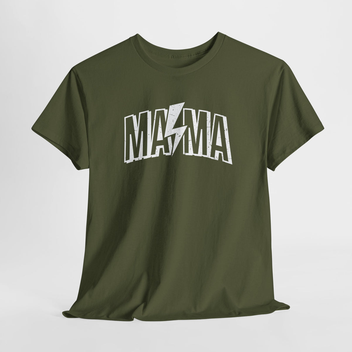 Groene oversized t-shirt met MAMA-print op de borst
