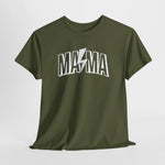 Groene oversized t-shirt met MAMA-print op de borst