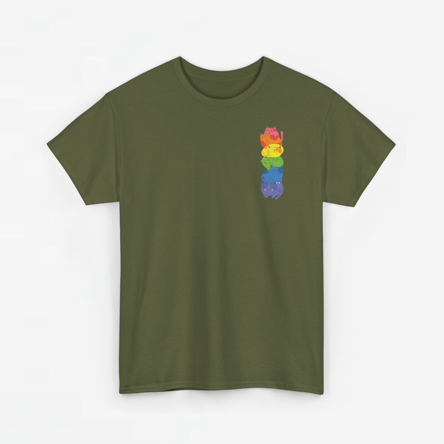 Gay Pride T-shirt - Katten Regenboog - Oversized #39