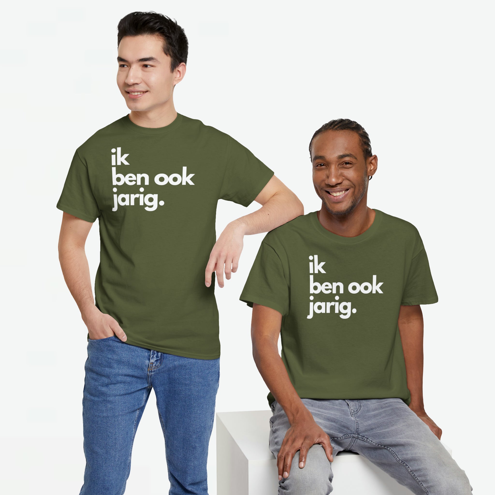 Ik ben ook jarig | Front Print | Koningsdag T-shirt | Oversized