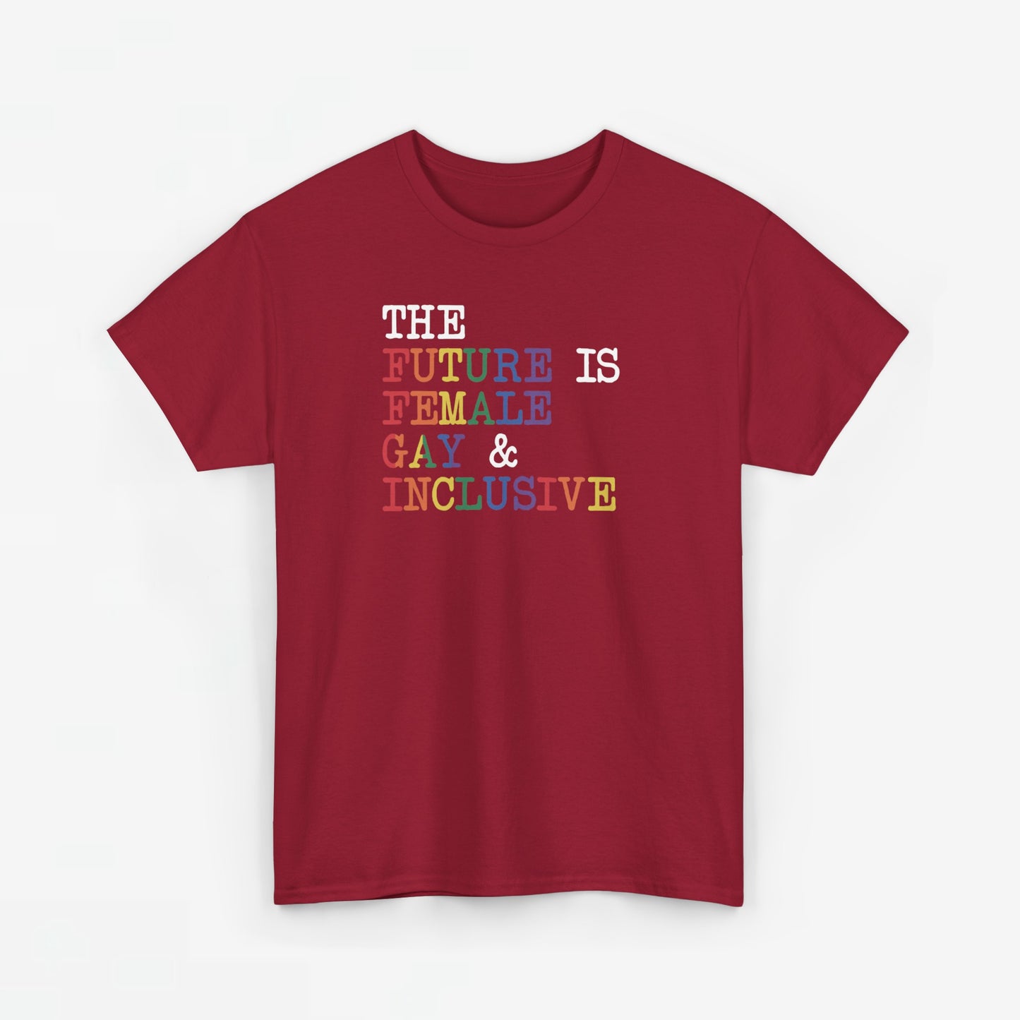 Gay Pride T-shirt - The Future is Female, Gay & Inclusive - Oversized #19