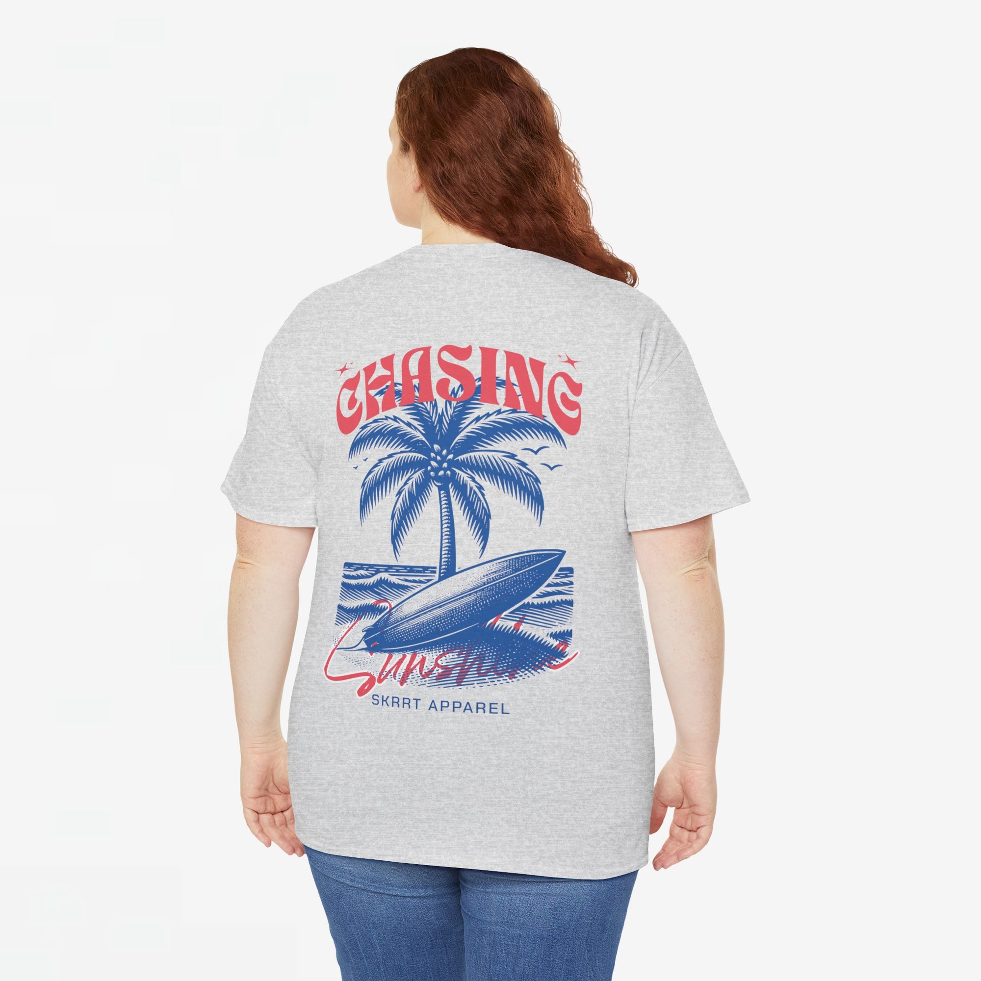 Zomer T-shirt voor Dames - Skrrtshirt Zomervakantie Oversized Tee #6 - Chasing Sunshine