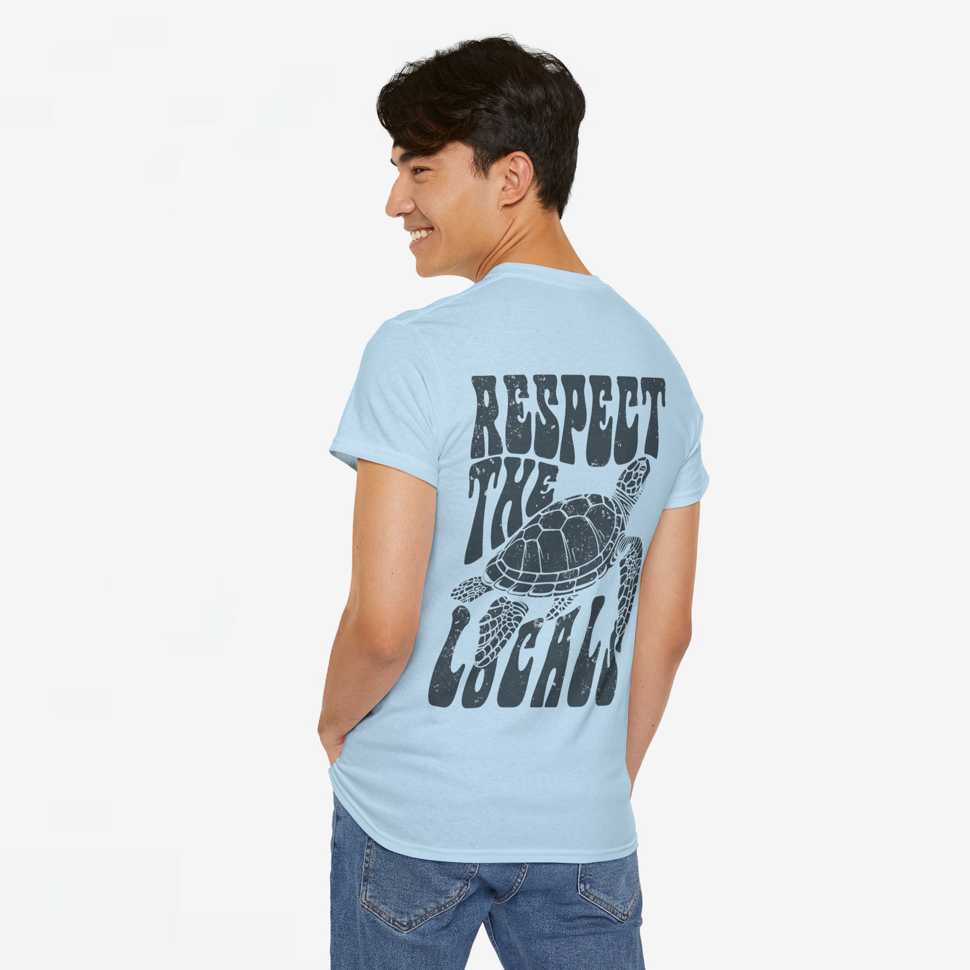 Zomer T-shirt voor Heren - Skrrtshirt Zomervakantie Oversized Tee #11 - Respect the locals