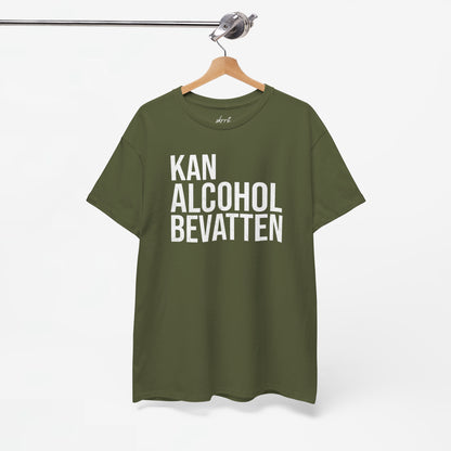 Kan Alcohol Bevatten | Front Print | Koningsdag T-shirt | Oversized