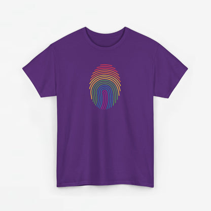 Gay Pride T-shirt - Regenboog Vingerafdruk - Oversized #37