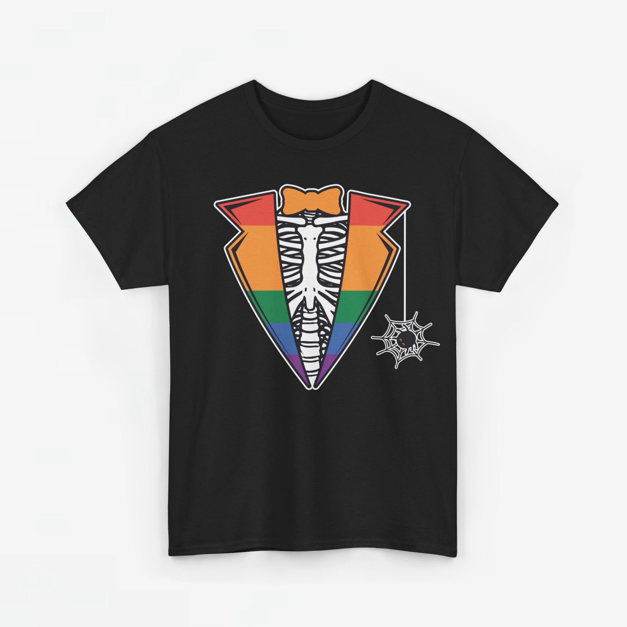 Gay Pride T-shirt - Skelet Regenboog Suit - Oversized #72