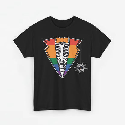 Gay Pride T-shirt - Skelet Regenboog Suit - Oversized #72