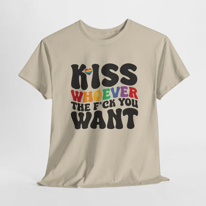 Gay Pride T-shirt - Kiss whoever the f*ck you want - Oversized #34