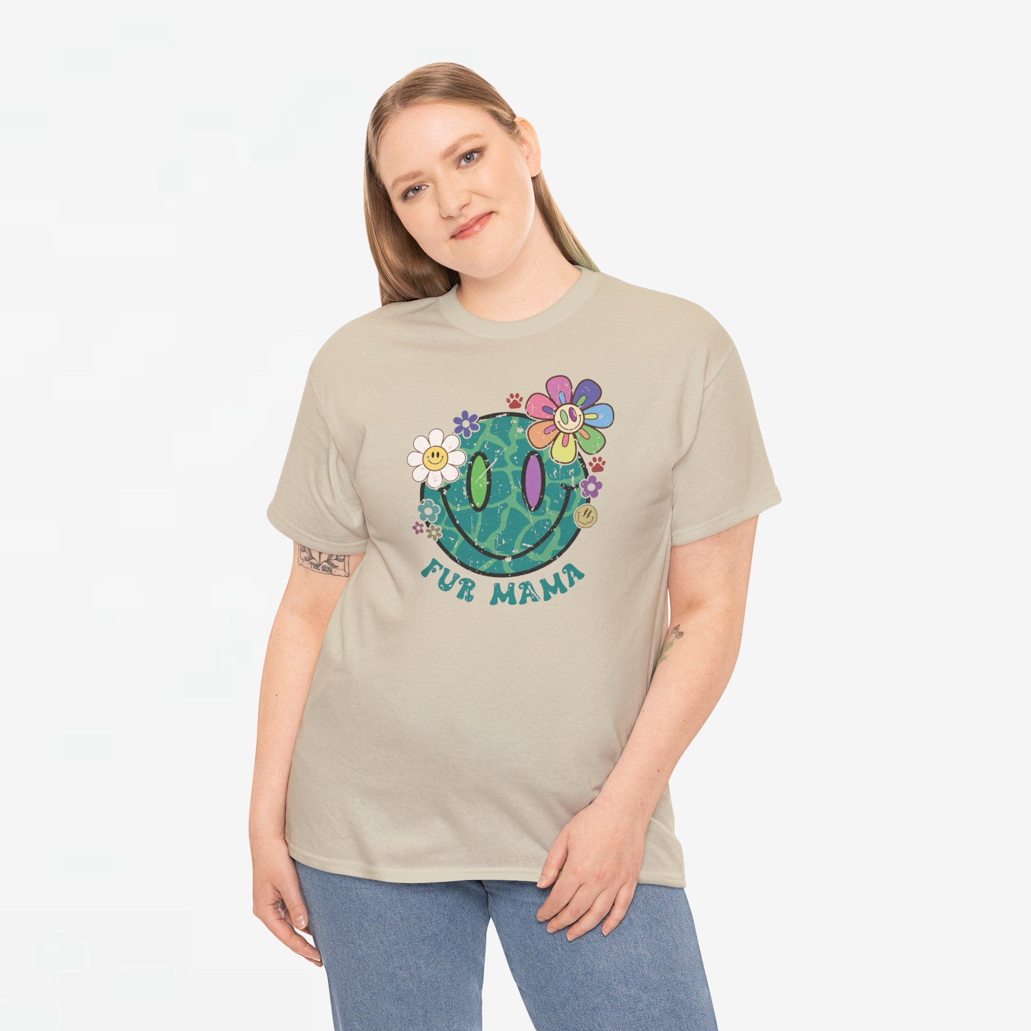 Moederdag Mama Cadeau - T-shirt - Fur Mama - Oversized - #59