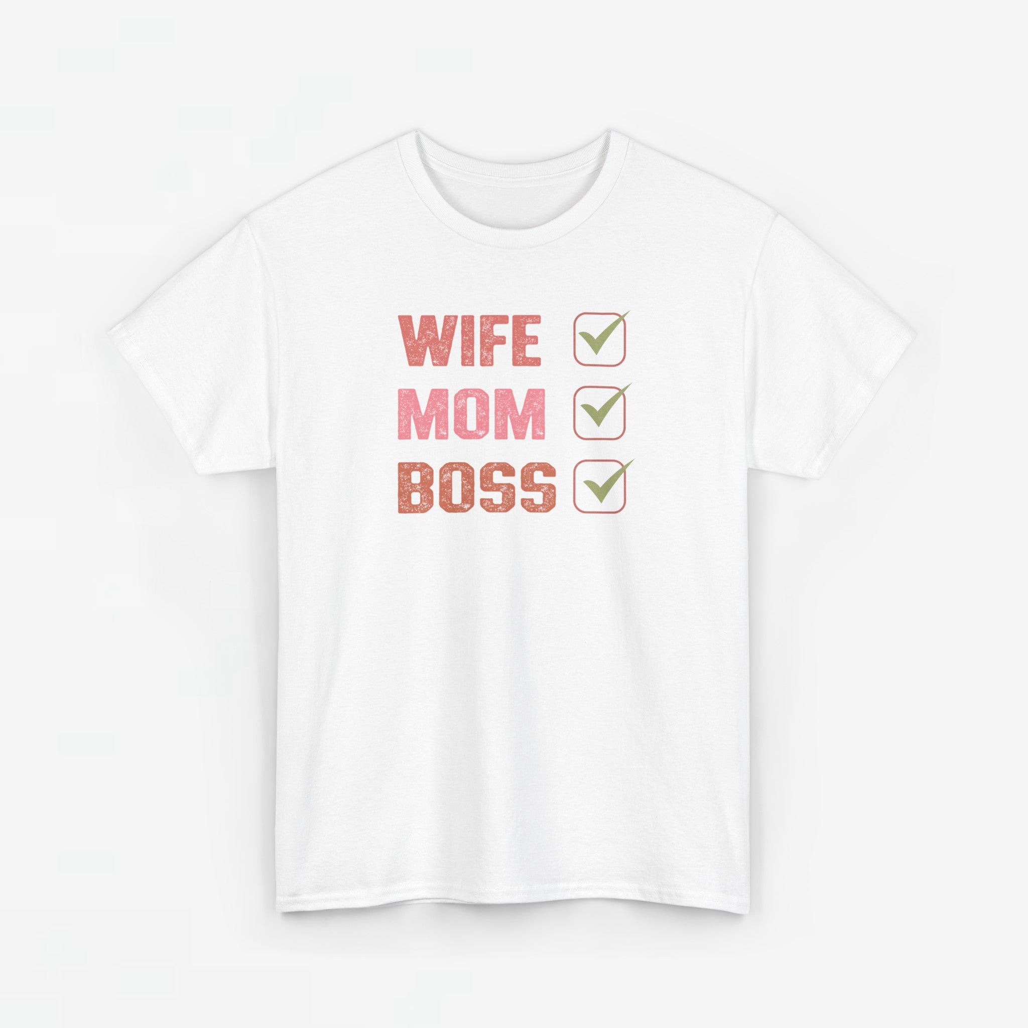 Moederdag Mama Cadeau - T-shirt - Wife Mom Boss - Oversized - #15